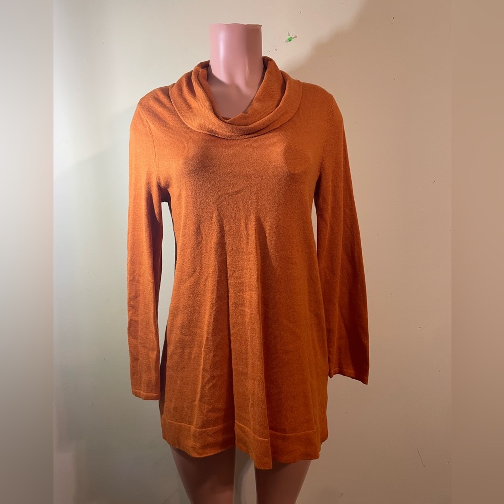 J. Jill Women's Small Long Sweater Tunic Top Dress Lightweight Double Side slit